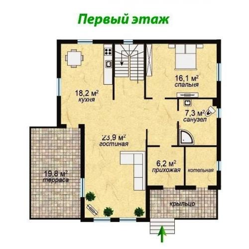 Отличный проект каркасника, площадь 207 м 2. 03