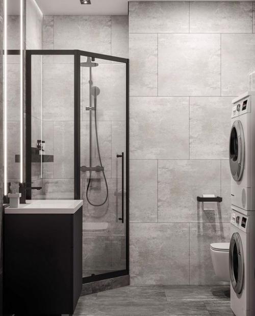 Проект ванной комнаты, площадью - 3, 8 кв. 01