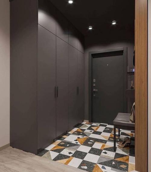 50 Оттенков серого.  Стильный мужской дизайн квартиры. 09