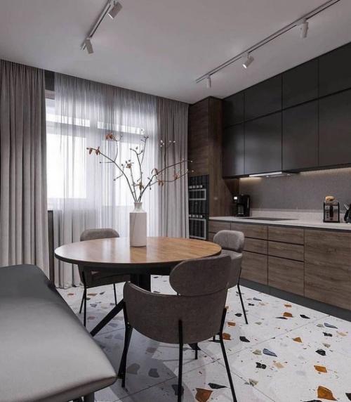 50 Оттенков серого.  Стильный мужской дизайн квартиры. 06