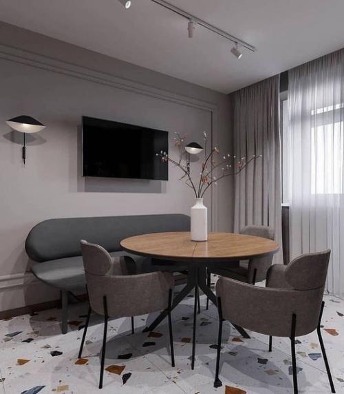 50 Оттенков серого.  Стильный мужской дизайн квартиры. 08