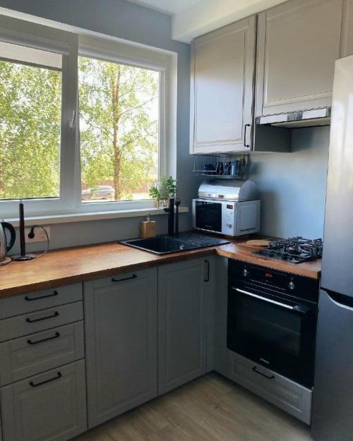 Ремонт на кухне до и после. 05