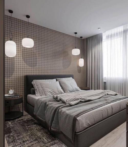 50 Оттенков серого.  Стильный мужской дизайн квартиры. 04