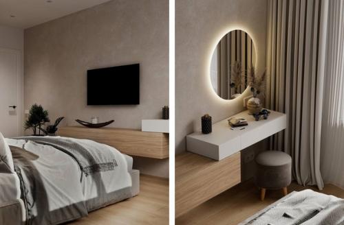 Дизайн квартир в теплых, приятных тонах. 02