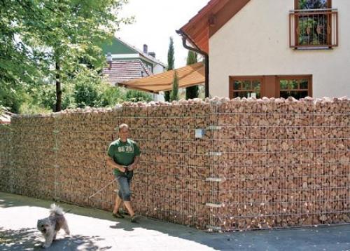 Садовая ограда из габионов. 07
