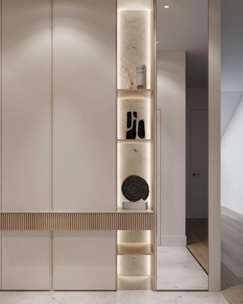 Светлый современный интерьер в бежевых тонах. 04