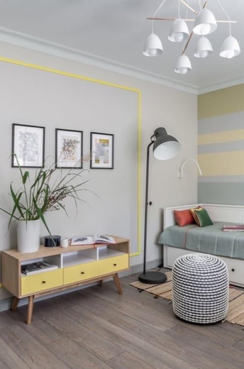 Яркий и стильный интерьер комнаты для подростка. 01