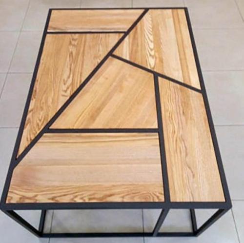 Немного профильной трубы и дерева и интересный столик готов. 02