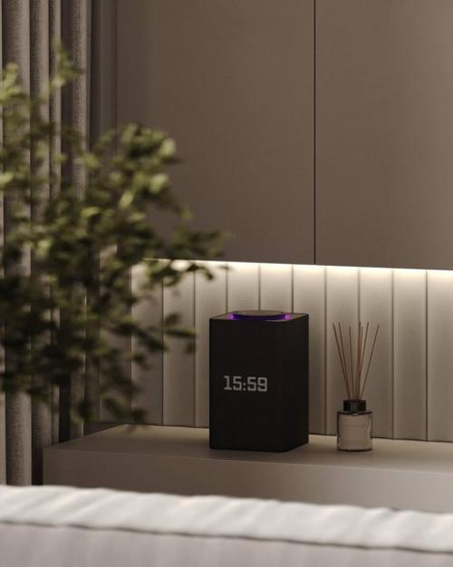 Интерьер кухни гостиной с приятной подсветкой и цветовым решением. 06