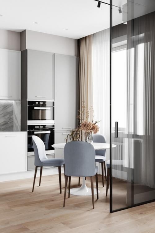 Дизайн - проект светлой квартиры 100 кв. 02