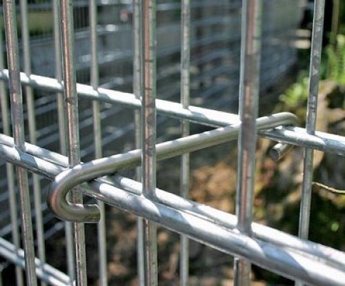 Садовая ограда из габионов. 05