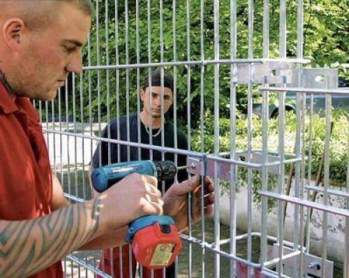 Садовая ограда из габионов. 02