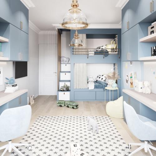 Трехкомнатная квартира в пастельных тонах. 06