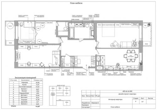 Трехкомнатная квартира в пастельных тонах. 09
