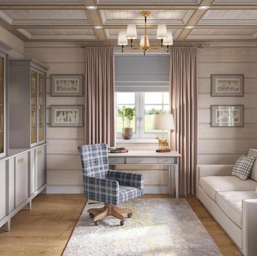 Рабочий кабинет в загородном доме. 03