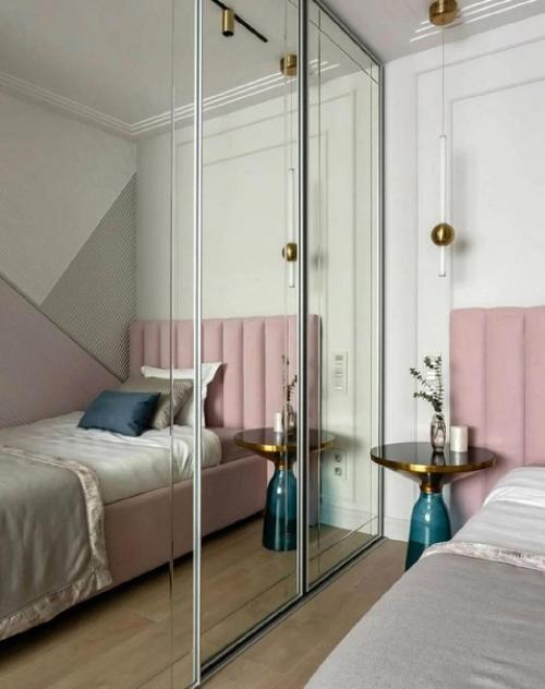 Уютная и нежная спальня для студентки. 02