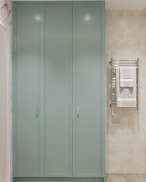 Школа ремонта.  Нежная, просторная ванная комната площадью 6 кв. 04