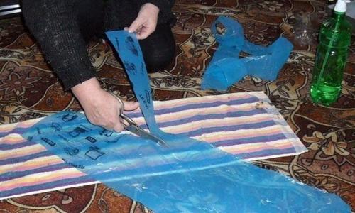 Мы выращиваем рассаду без земли, на полоске из целлофанового пакета. 01 Мы выращиваем рассаду без земли, на полоске из целлофанового пакета. 01