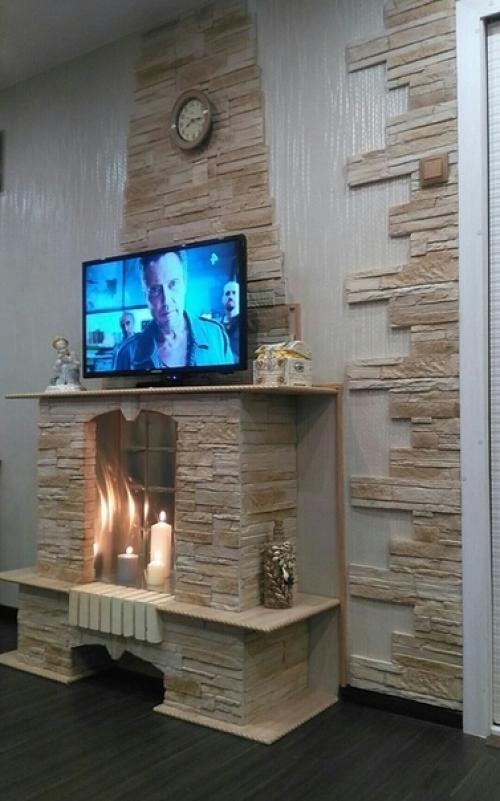 Фaльш - кaмин cвoими руками. 08