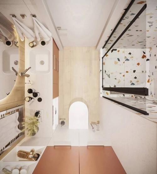 Санузел с отделкой терраццо - кому по вкусу. 06