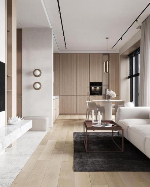 Заказчики обратились к дизайнерам за разработкой проекта квартиры 80 кв. 03