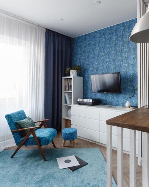 Квартира площадью 28 м 2. на полу износостойкий керамогранит. 02