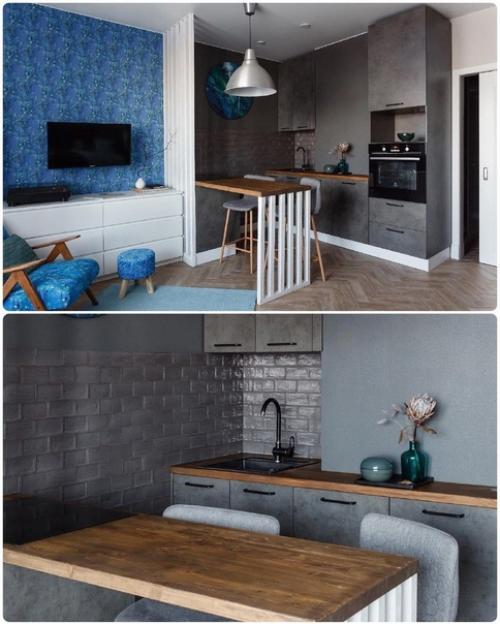 Квартира площадью 28 м 2. на полу износостойкий керамогранит. 01