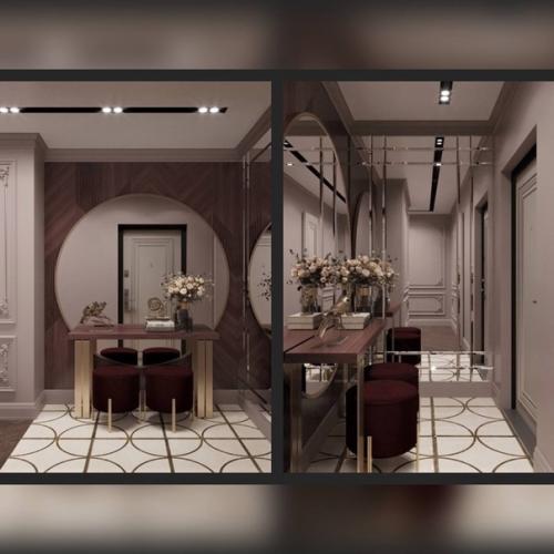 Интерьер зоны кухни - гостиной в квартире площадью 80 m. глубокий, чувственный, создающий атмосферу …. 05