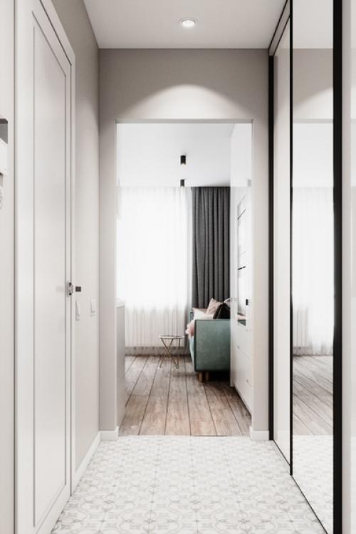 Проект небольшой, но уютной студии. 06