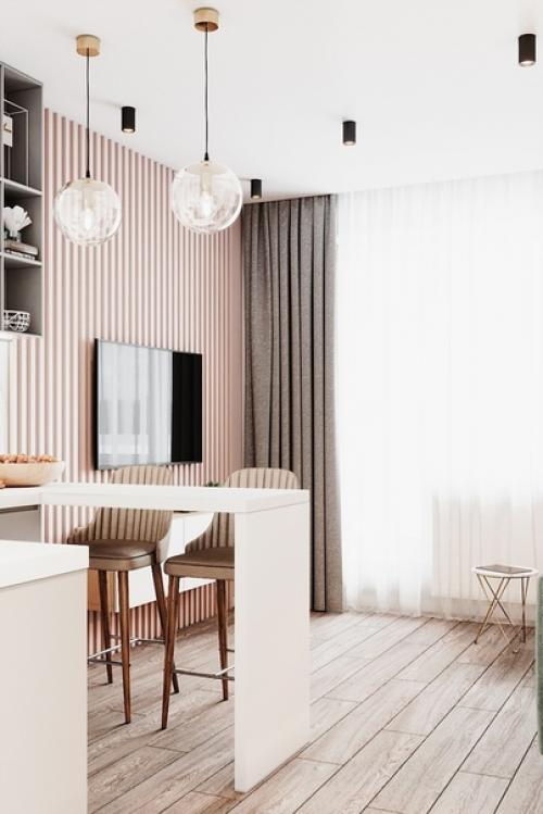 Проект небольшой, но уютной студии. 04