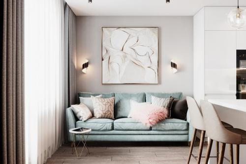 Проект небольшой, но уютной студии. 02