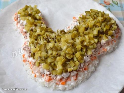 Рецепт новогоднего салата Петушок. 06 Рецепт новогоднего салата Петушок. 06