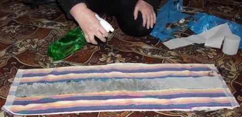 Мы выращиваем рассаду без земли, на полоске из целлофанового пакета. 02 Мы выращиваем рассаду без земли, на полоске из целлофанового пакета. 02