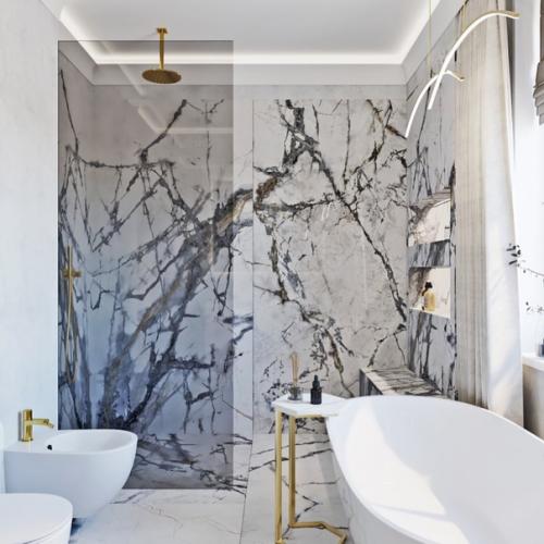 Большая ванная комната с окном. 01