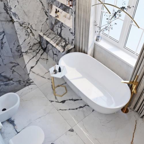 Большая ванная комната с окном. 06