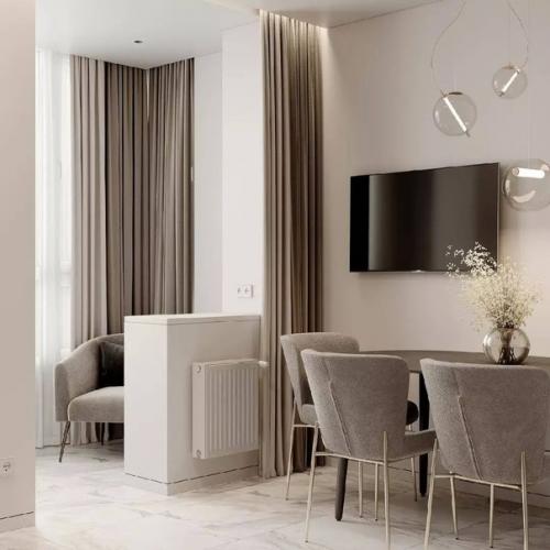 Некоторые плюсы интерьера данной кухни площадью 16 м: 03