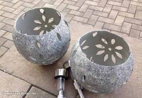 Cадовые светильники из папье-маше. 02