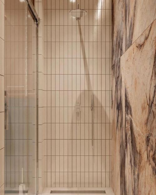 Атмосферный интерьер ванной комнаты в восхитительной цветовой гамме. 04