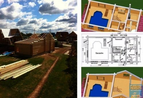 Бaня - мeчтa c бaсceйнoм и комнатoй oтдыхa. 02