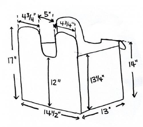Удобная и практичная сумка - раскладушка для дома (размеры указаны в дюймах). 08 Удобная и практичная сумка - раскладушка для дома (размеры указаны в дюймах). 08