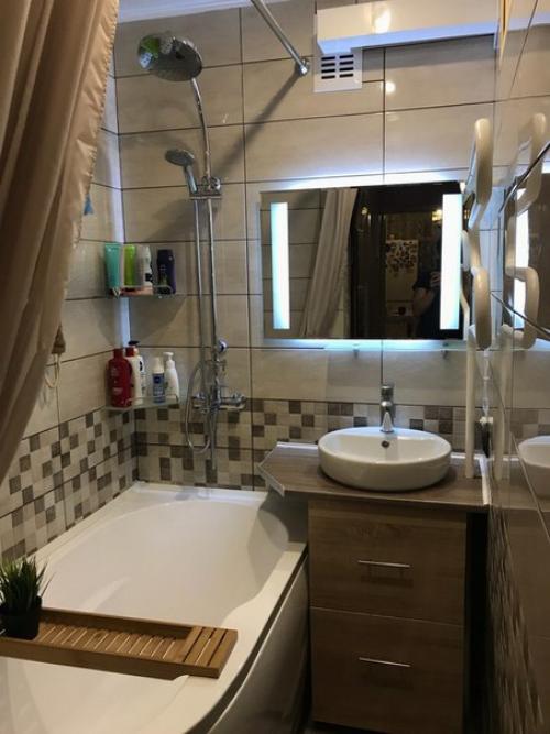 Ремонт ванной комнаты, все своими руками, в т. ч. и тумба под раковину - чашу. 04