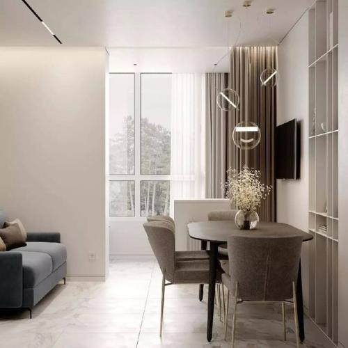 Некоторые плюсы интерьера данной кухни площадью 16 м: 01