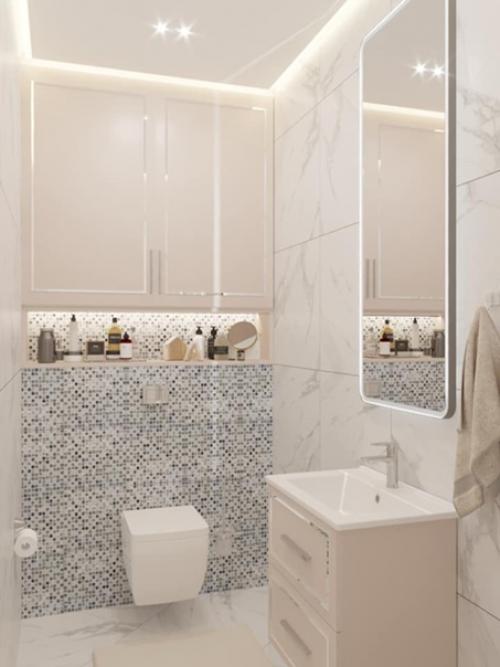 Ванная и туалет в современном стиле для молодой семьи. 03