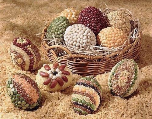 Пасхальные яйца, украшенные крупой. 04 Пасхальные яйца, украшенные крупой. 04