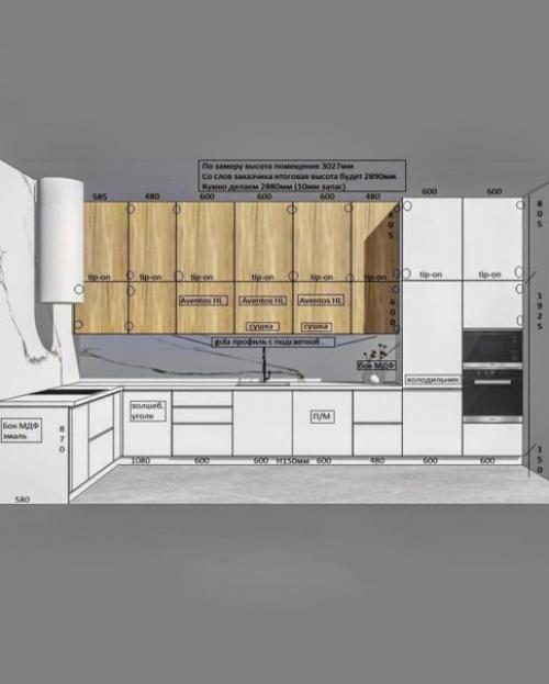Очаровательная скандинавская кухонька после монтажа. 08