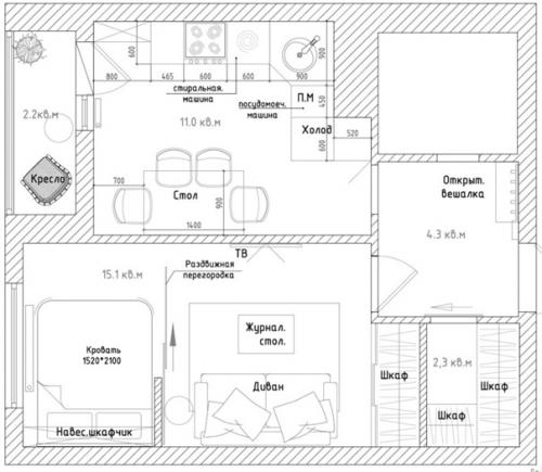 Комната в универсальной цветовой гамме, с преобладанием природных цветов, оттенков и материалов. 09