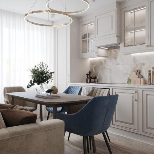 Шикарный дизайн - проект однушки в стиле современная классика. 01