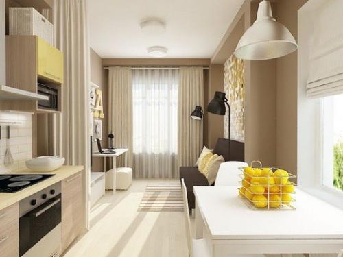 Классный дизайн интерьера квартиры - студии площадью 27 кв. 06