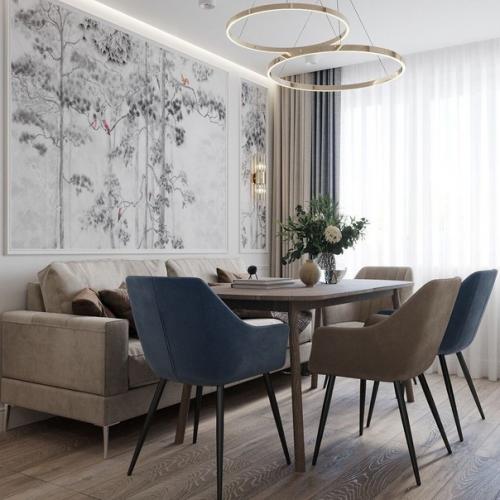 Шикарный дизайн - проект однушки в стиле современная классика. 02