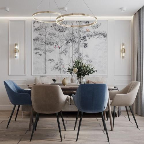 Шикарный дизайн - проект однушки в стиле современная классика. 03